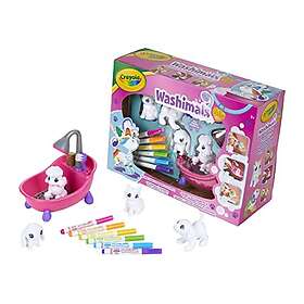 Crayola 74-7249-F-0031 Washimals Little Animals to Colour Over and Over, Large Box with Cat, Dogs and Rabbits, Washable with Water