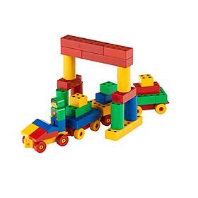 Theo Klein 658 Manetico Kindergarten Set 98 Different Colourful Magnetic Blocks 12 Cards with Building Instructions Toys for Children Aged 1