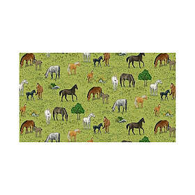 Life Makower Fat Quarter Village Horses And Ponies In Fields 100% Cotton Quiltin