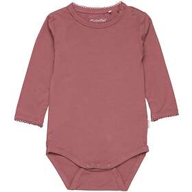 Minymo Body l/ä Bambu Rose Brown 1 år (80) Body L/Ä