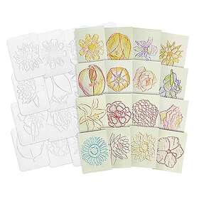 ABA Skol Kritplattor Blommor 16 Olika olika 4755804