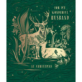 Coloring Book My Wonderful Husband At Christmas Foiled Deer Christmas Card Xmas 