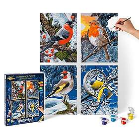 Coloring Book Schipper 609340661 "Winter Birds Quattro Paint By Numbers Board