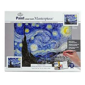 Coloring Book ROYAL BRUSH MANUFACTURING Masterpiece PBN KIT NGT The Starry Night One Size