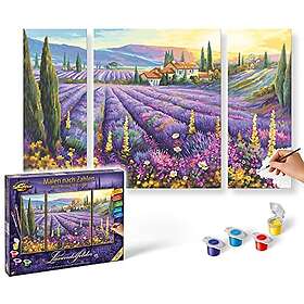 Coloring Book Schipper 609260604"Lavender Fields Triptychon Paint By Numbers Boa
