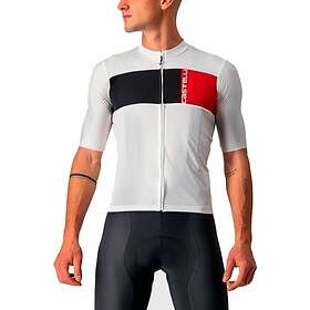 Castelli Prologo 7 Kort Tröja Ivory/Light Black-Red, Str. S