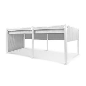 Pantheon Cortina paviljonki katolla 3x6 m 4 sivuosaa Harmaa
