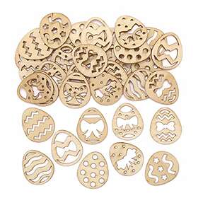 Baker Ross Påskägg mini träformer – paket med 72, påskhantverk, hantverk för barn (AX917)