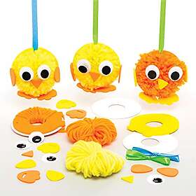 Baker Ross Påskägg pom pom pysselset – pysselset för barn (4 stycken)
