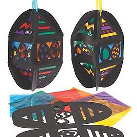 Baker Ross AX758 påskägg lykta kit – paket med 4, målat glas pappershantverk för barn att dekorera denna vår