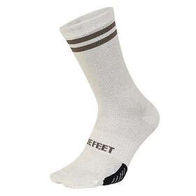 DeFeet Cush Wool Comp 6" Socks vit/khaki stripe, Str. L