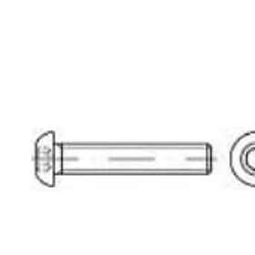 Toolcraft 148064 Skruv linsformad M3 5 mm Insexkant ISO 7380 Stål 500 st