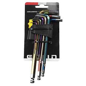 Eltin Hex Key Wench 9 Units Flerfärgad