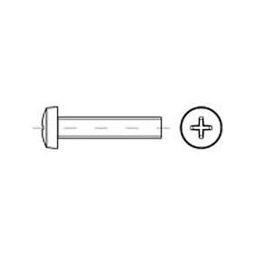 Toolcraft TO-5430654 Linscylinderskruv M4 35 mm Stjärnskruvmejsel Philips ISO 7045 Stål galvaniskt förzinkad 1000 st