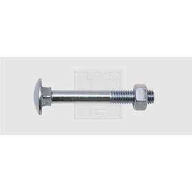 SWG Flat rund skruvar M10 180 mm Yttersexkant DIN 603 Stål förzinkad 25 st