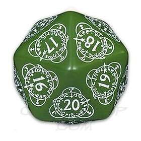 D20 Card Game Counter: Green w/ White