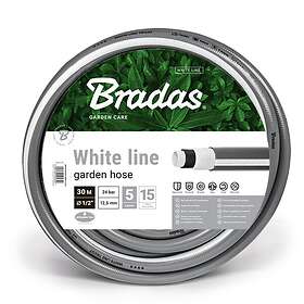 Bradas Vattenslang White LINE 1/2" 30M