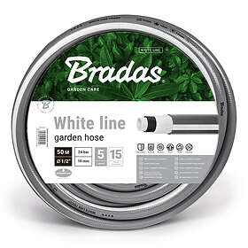 Bradas Vattenslang White LINE 1/2" 50M