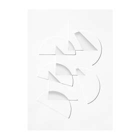 MOEBE Relief konstverk half moons & triangles 29.7x42 cm Off White