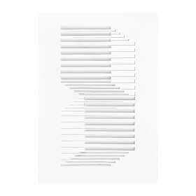 MOEBE Relief konstverk shifted lines 21x29.7 cm Off White