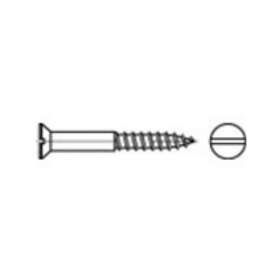 Toolcraft TO-5447064 Försänkt träskruv 6 mm 25 Spår DIN 97 Mässing 200 st