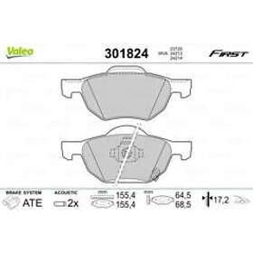 Valeo Bromsbeläggssats, skivbroms 301824