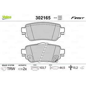 Valeo Bromsbeläggssats, skivbroms 302165