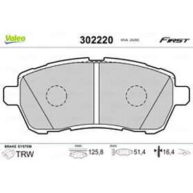 Valeo Bromsbeläggssats, skivbroms 302220
