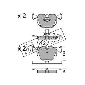 Bromsbeläggssats, skivbroms fri.tech. 576.0