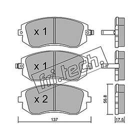 Bromsbeläggssats, skivbroms fri.tech. 516.0