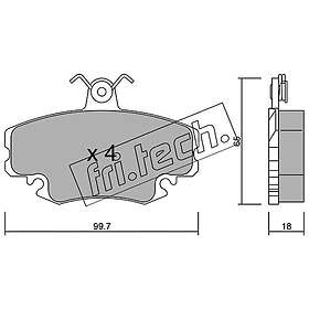 Bromsbeläggssats, skivbroms fri.tech. 122.0