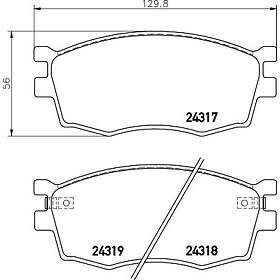 Hella Bromsbeläggssats, skivbroms PAGID 8DB 355 006-951