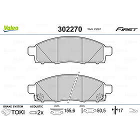 Valeo Bromsbeläggssats, skivbroms 302270