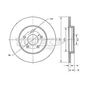 Tomex Brakes Bromsskiva TX 70-53