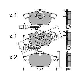 Bromsbeläggssats, skivbroms fri.tech. 323,0