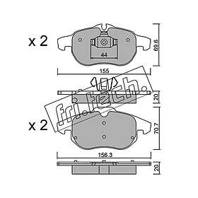 Bromsbeläggssats, skivbroms fri.tech. 556,0