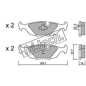Bromsbeläggssats, skivbroms fri.tech. 072,0