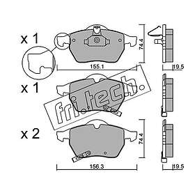 Bromsbeläggssats, skivbroms fri.tech. 120,1