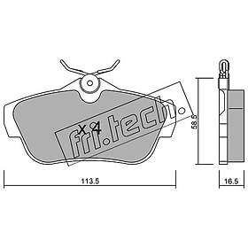 Bromsbeläggssats, skivbroms fri.tech. 728,0
