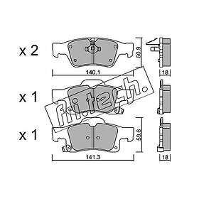 Bromsbeläggssats, skivbroms fri.tech. 943,0