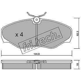 Bromsbeläggssats, skivbroms fri.tech. 347,2