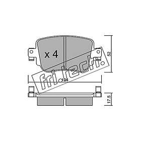 Bromsbeläggssats, skivbroms fri.tech. 996,0