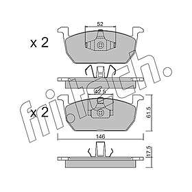 Bromsbeläggssats, skivbroms fri.tech. 1214,0