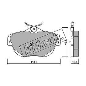 Fri.tech Skivbromsbeläggssats 873.0