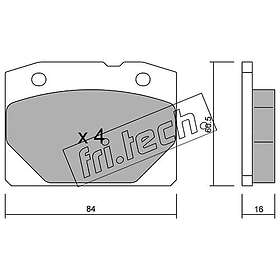 Bromsbeläggssats, skivbroms fri.tech. 008,0