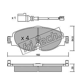 Bromsbeläggssats, skivbroms fri.tech. 966,0W