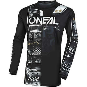 O'Neal Elementtröja herr svart/vit 2023 cycling Jersey långärmad, Black/vit, XL
