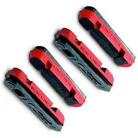 Campagnolo Hyperon-bora/dura Ace Shimano Pack Of 4 Caliper Inserts Röd,Svart