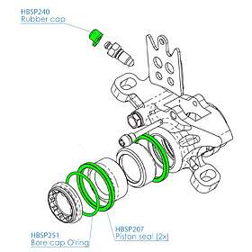 Hope V2 Caliper Seal Kit Svart