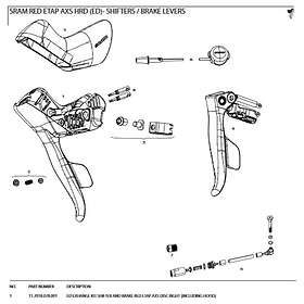 SRAM Exchange Kit For Red Etap Axs Shifter And Brake Disc Right Svart